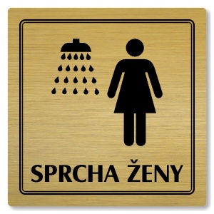 Sprcha ženy, 148x148mm, zlatá, Utah